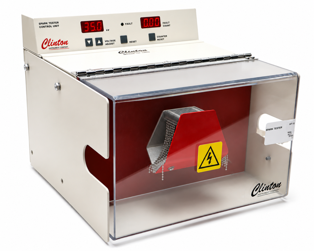 Proton Products and Clinton Instruments spark testers for high voltage wire and cable testing
