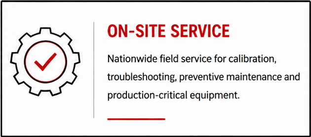 Nationwide onsite laser gauge calibration, repair and troubleshooting services